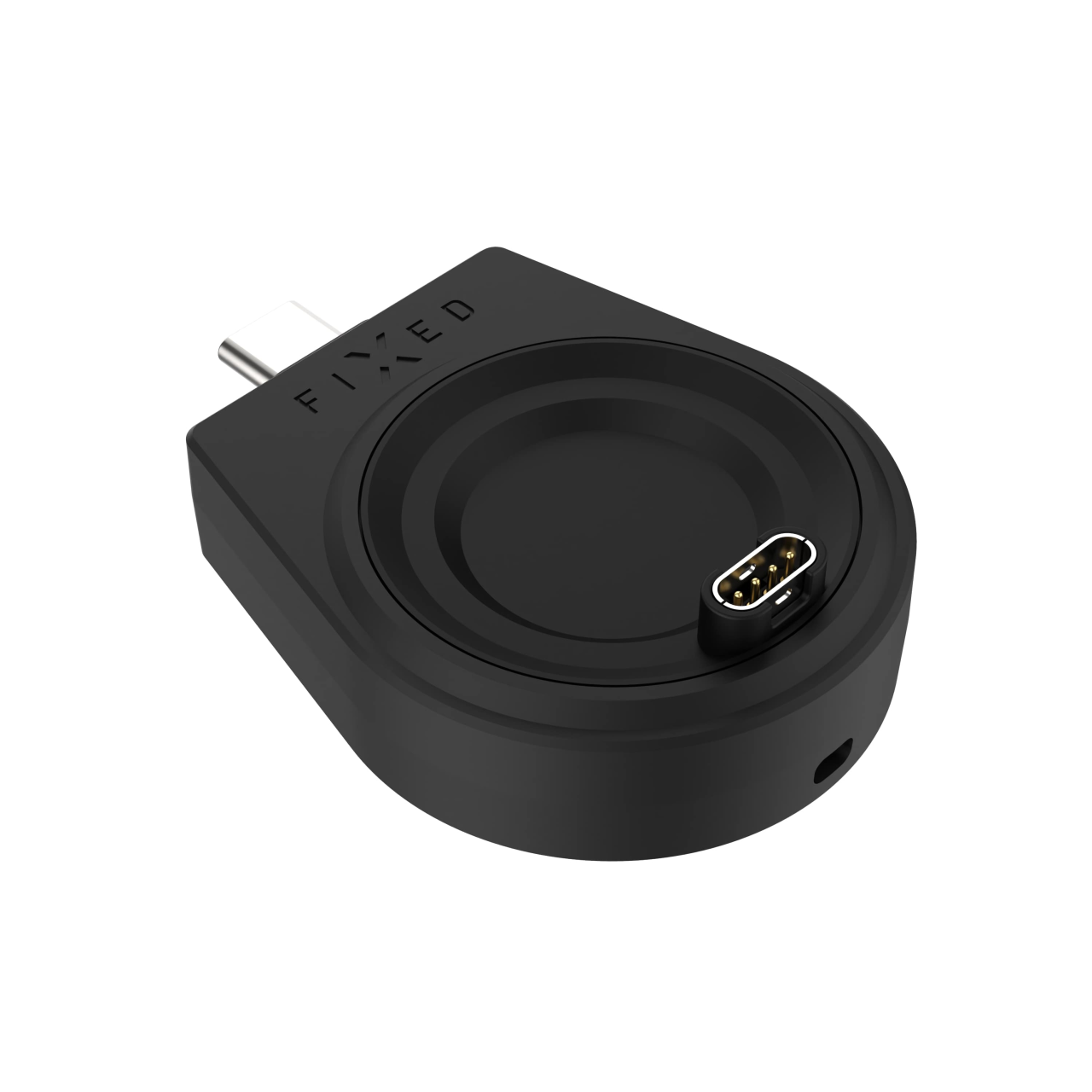 Nabíjecí USB-C adaptér FIXED pro smartwatch Garmin Fenix 5/6/7/7X/8, Epix, Venu 2/3/3S, Vívoactive 3/4/5, černý
