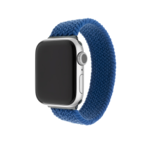 FIXED Elastický nylonový řemínek Nylon Strap pro Apple Watch 38/40/41mm, velikost XL, modrý