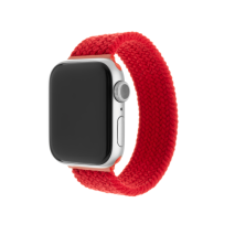 FIXED Elastický nylonový řemínek Nylon Strap pro Apple Watch 38/40/41mm, velikost XL, červený