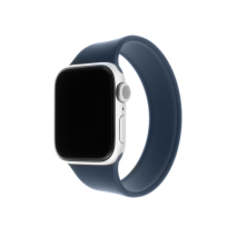 FIXED Elastický silikonový řemínek Silicone Strap pro Apple Watch 38/40/41mm, velikost L, modrý