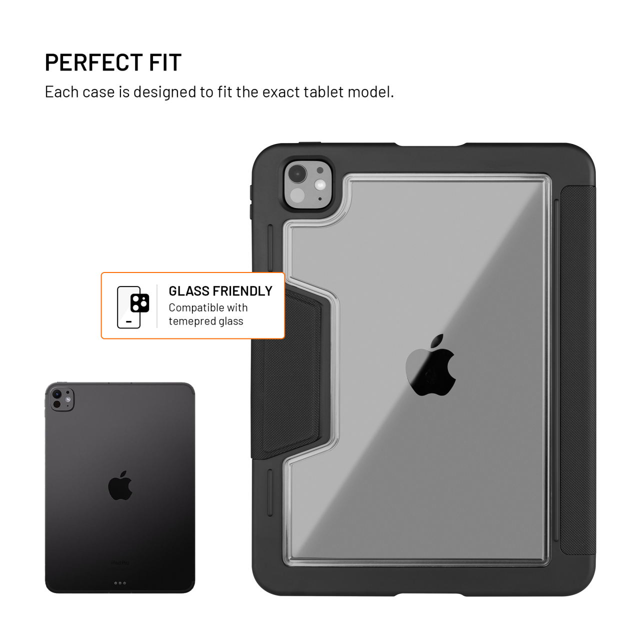 Odolné pouzdro se stojánkem FIXED Enduro pro Apple iPad Pro 13" (2024), černé