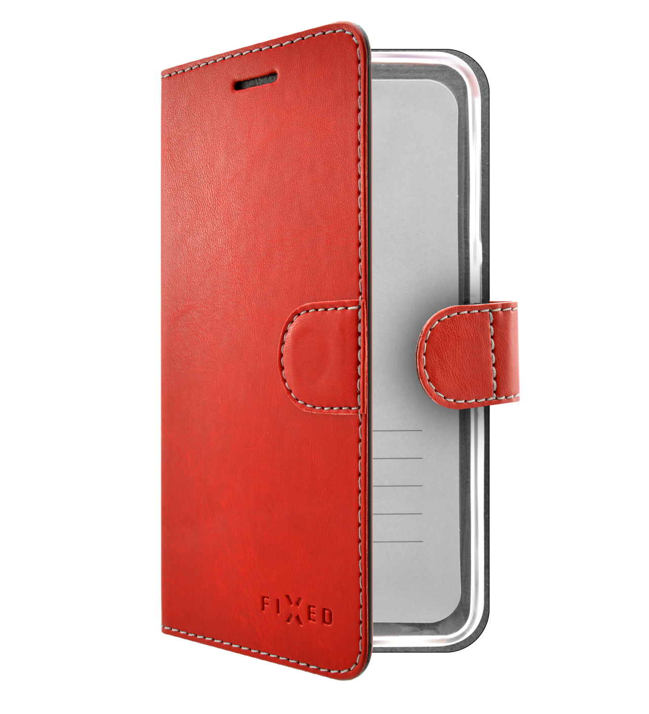 FIXED Pouzdro typu kniha Fit pro Apple iPhone 12 Pro Max, červené