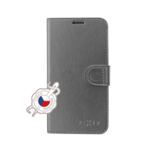 FIXED Pouzdro typu kniha FIT Shine pro Apple iPhone 13 Pro, antracitové
