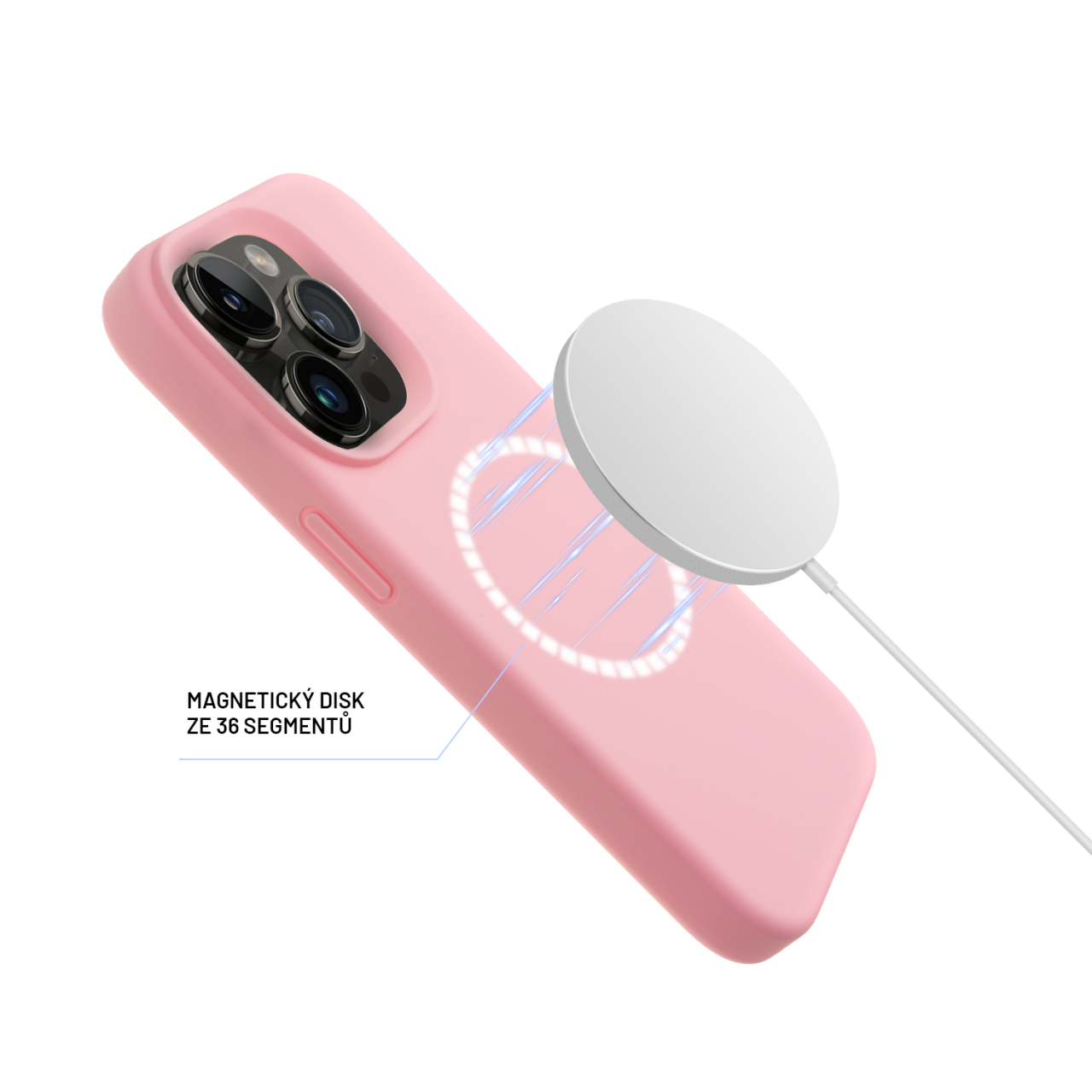FIXED Zadní kryt MagFlow s podporou MagSafe pro Samsung Galaxy A26 5G, růžový