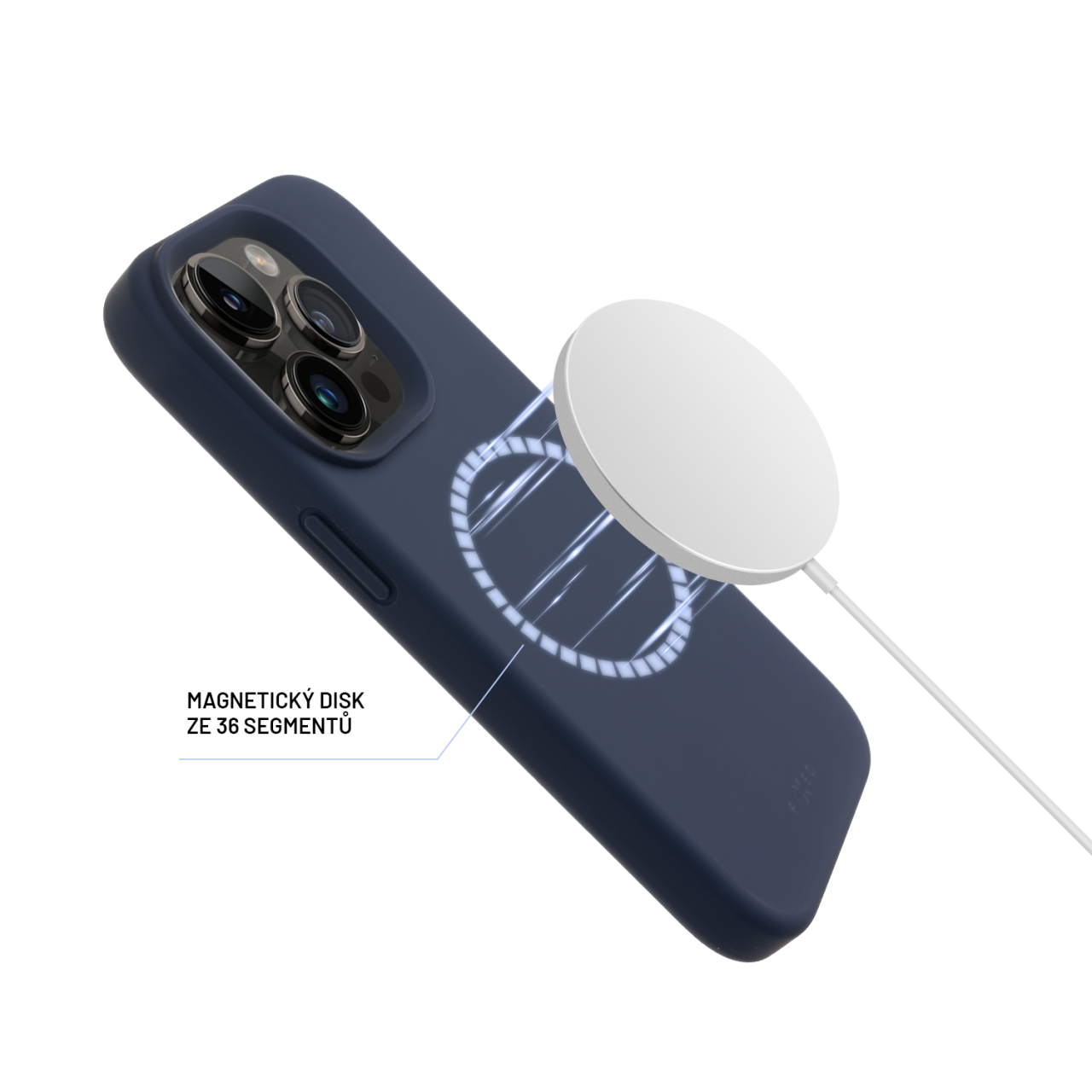 FIXED Zadní kryt MagFlow s podporou MagSafe pro Samsung Galaxy S25, modrý
