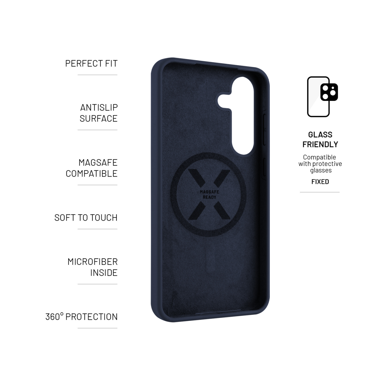 FIXED Zadní kryt MagFlow s podporou MagSafe pro Samsung Galaxy S25+, modrý