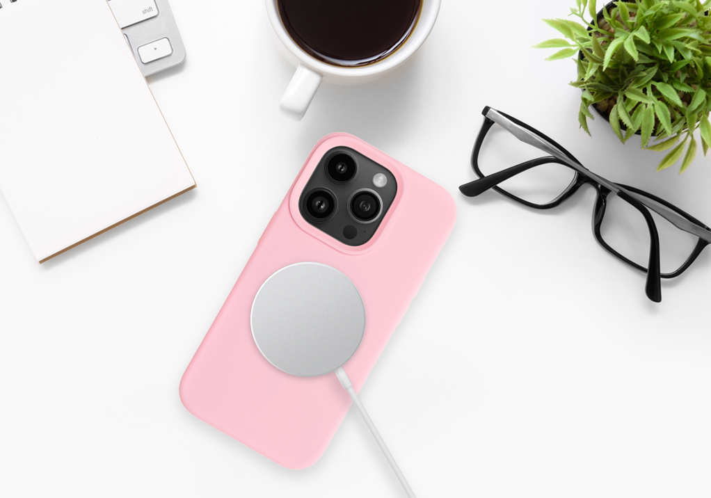 FIXED Zadní kryt MagFlow s podporou MagSafe pro Samsung Galaxy S25+, růžový