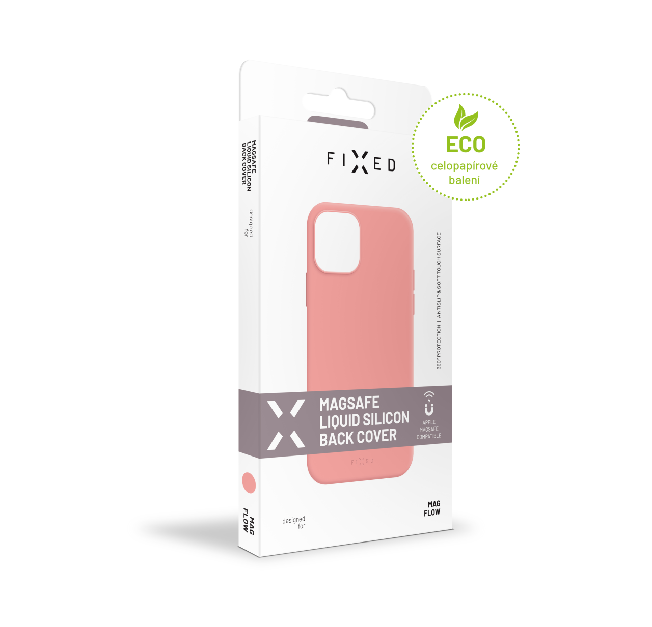 FIXED Zadní kryt MagFlow s podporou MagSafe pro Samsung Galaxy S25+, růžový