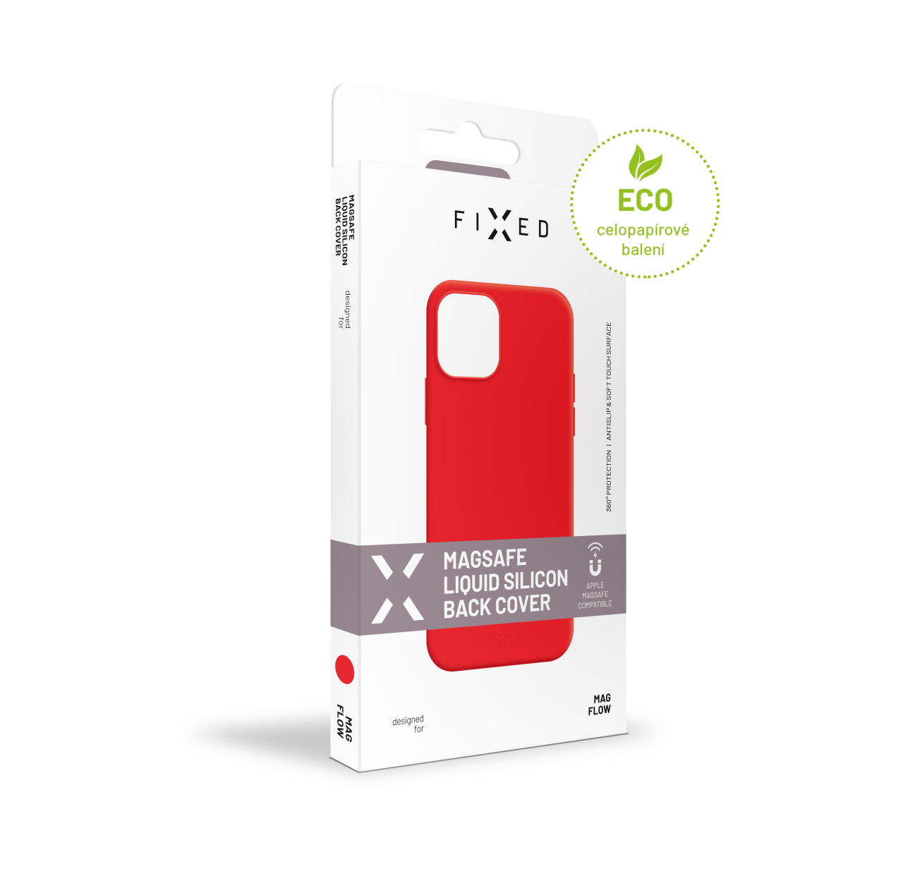 FIXED Zadní kryt MagFlow s podporou MagSafe pro Samsung Galaxy S25+, červený