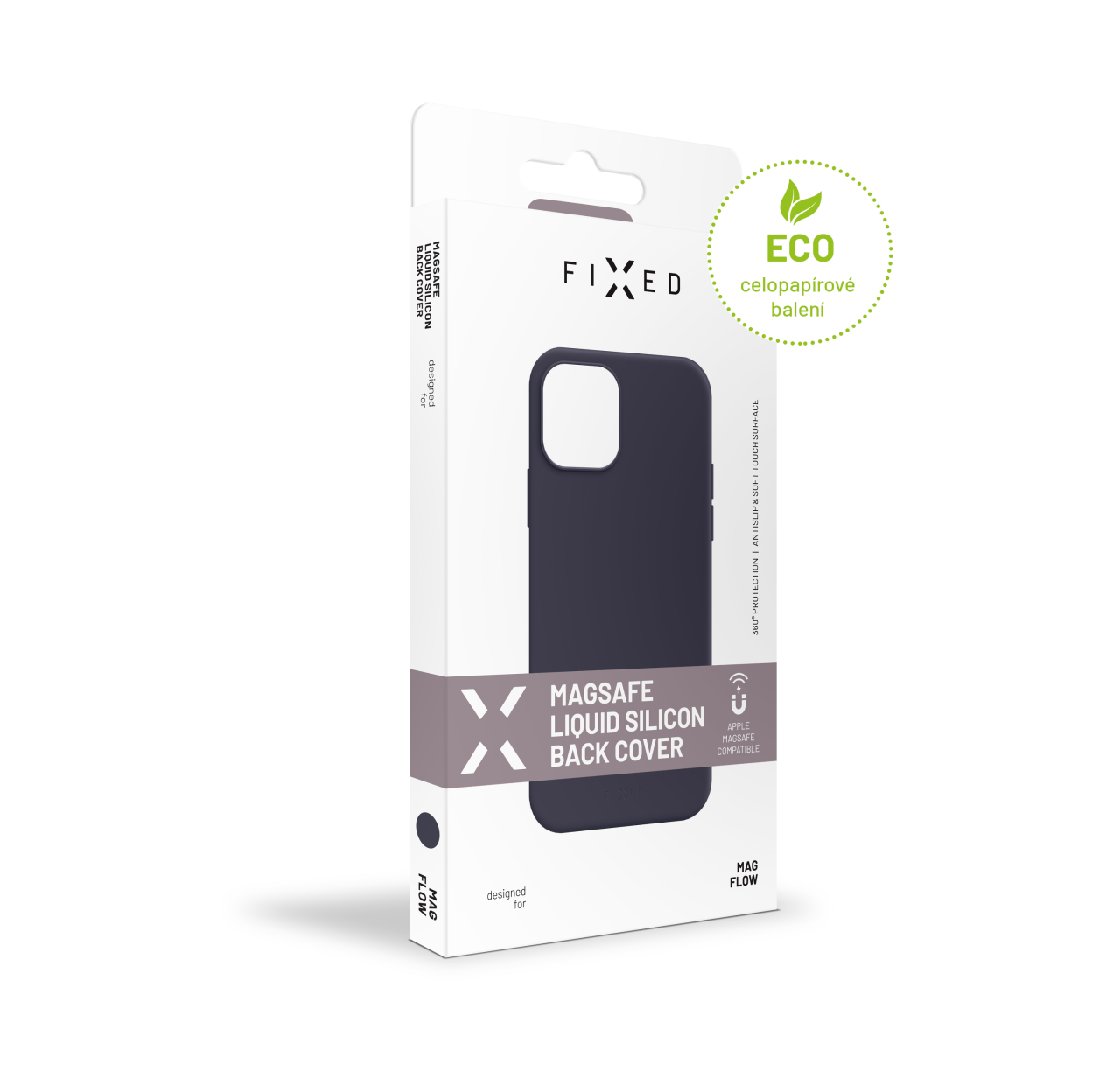FIXED Zadní kryt MagFlow s podporou Magsafe pro Apple iPhone 12 Pro Max, modrý