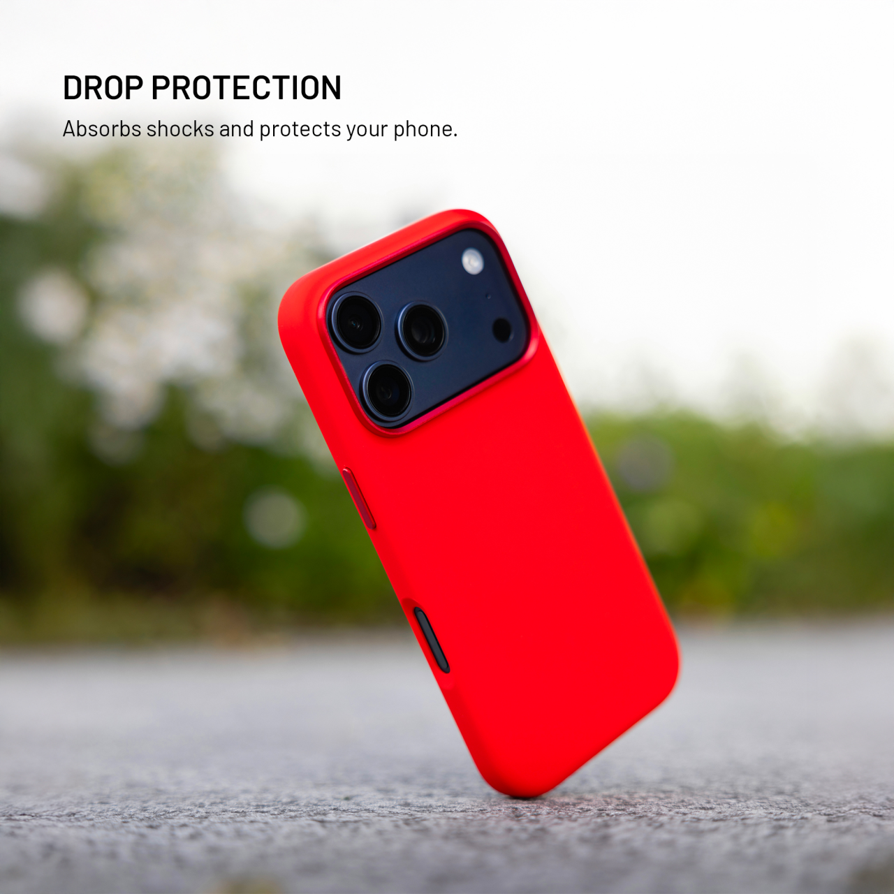Zadní kryt FIXED MagFlow s podporou MagSafe pro Apple iPhone 17, červený