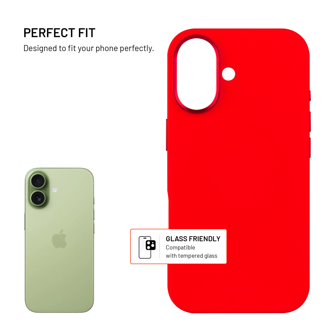 Zadní kryt FIXED MagFlow s podporou MagSafe pro Apple iPhone 17, červený