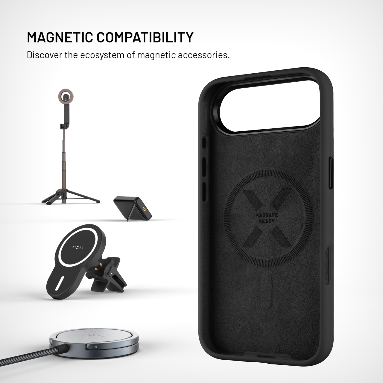 FIXED MagFlow iPhone Air – černý kryt MagSafe