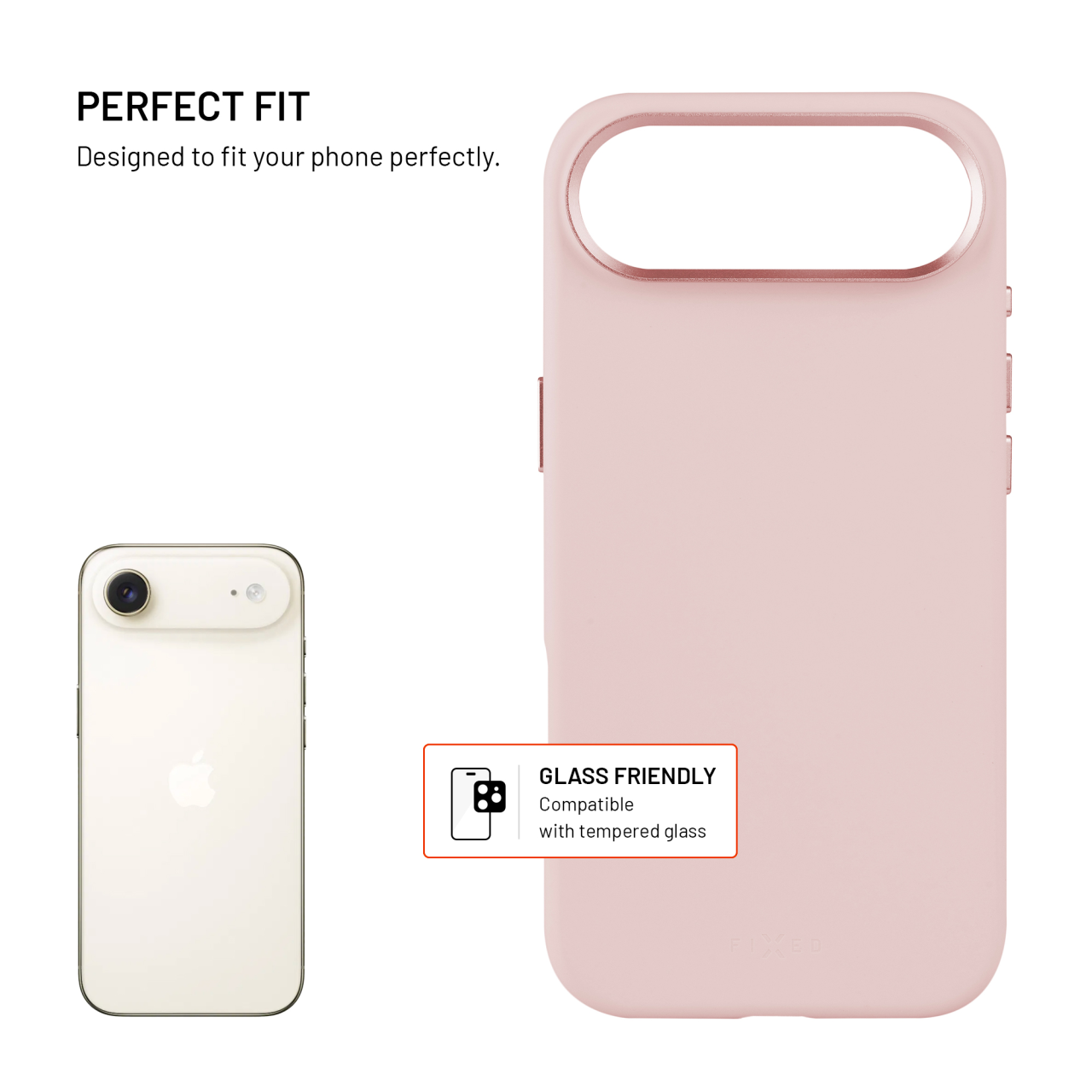 Zadní kryt FIXED MagFlow s podporou MagSafe pro Apple iPhone Air, růžový