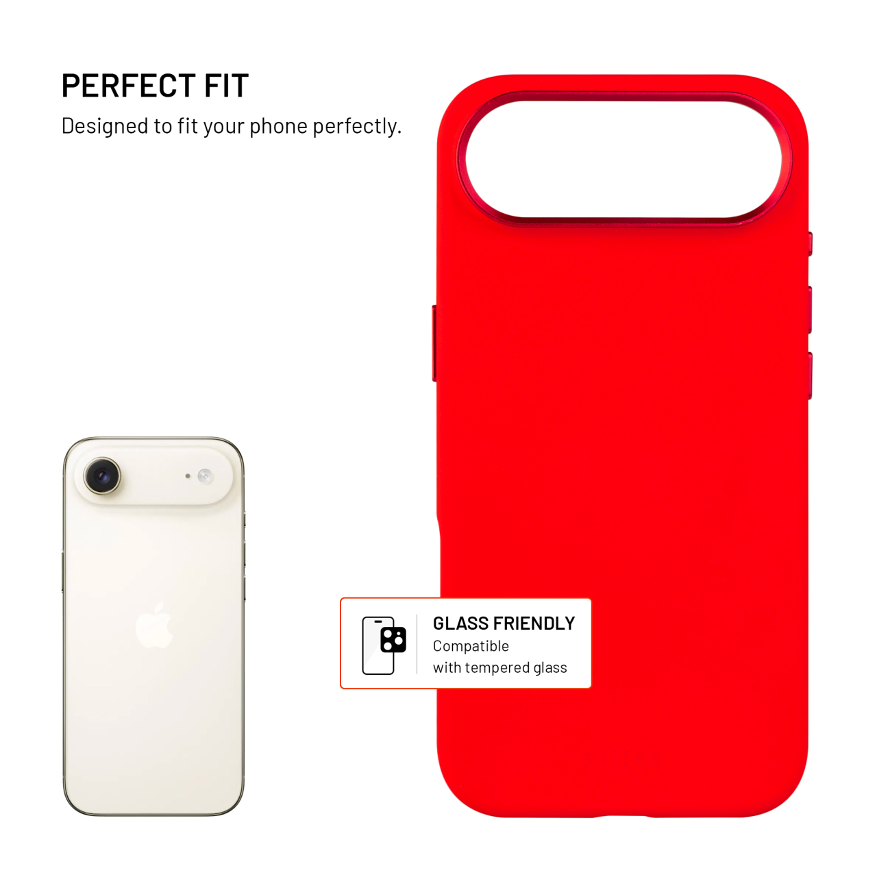 Zadní kryt FIXED MagFlow s podporou MagSafe pro Apple iPhone Air, červený