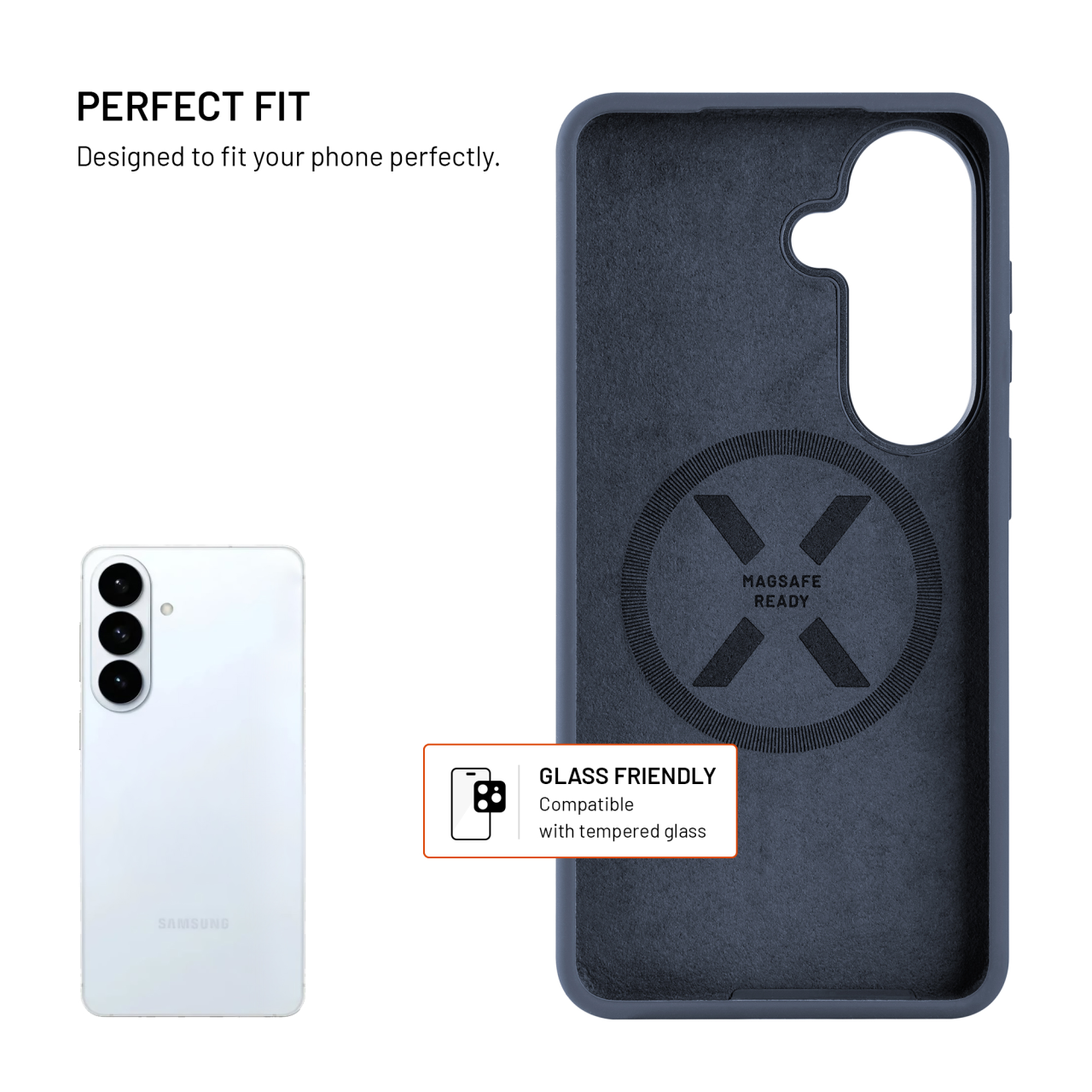 Zadní kryt FIXED MagFlow s podporou MagSafe pro Samsung Galaxy S26, modrý