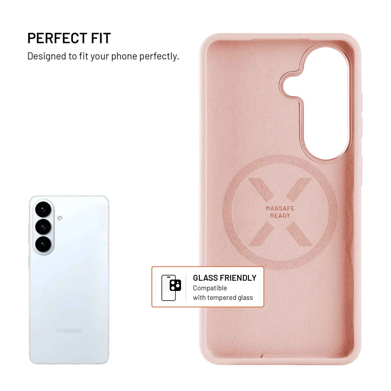 Zadní kryt FIXED MagFlow s podporou MagSafe pro Samsung Galaxy S26, růžový