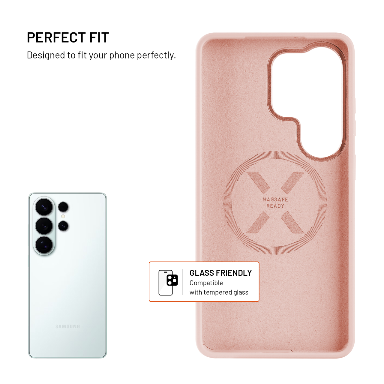 Zadní kryt FIXED MagFlow s podporou MagSafe pro Samsung Galaxy S26 Ultra, růžový