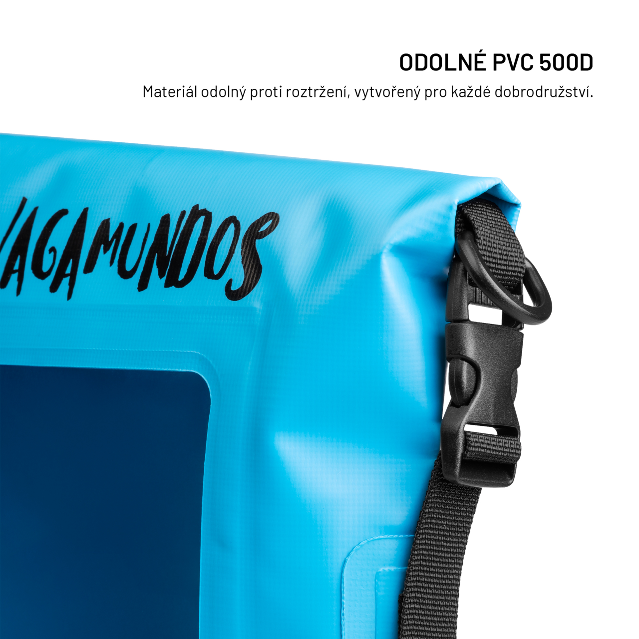 Voděodolný vak FIXED Float Bag s kapsou pro mobilní telefon 3L Vandrácký Speciál, modrý