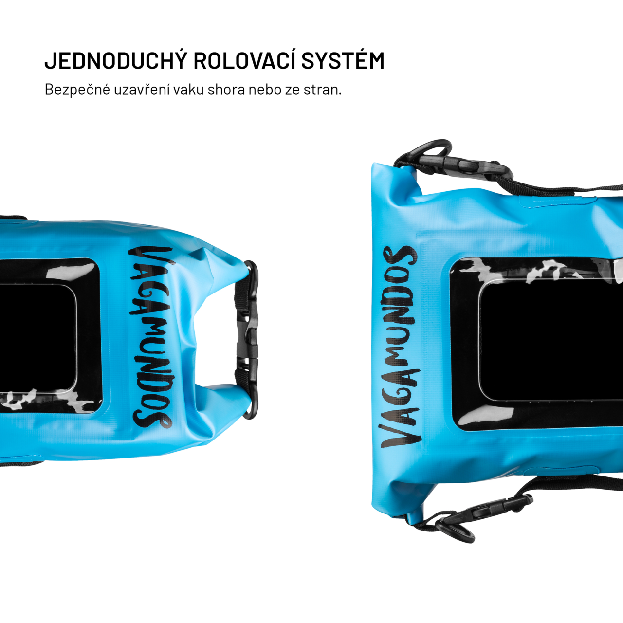 Voděodolný vak FIXED Float Bag s kapsou pro mobilní telefon 3L Vandrácký Speciál, modrý