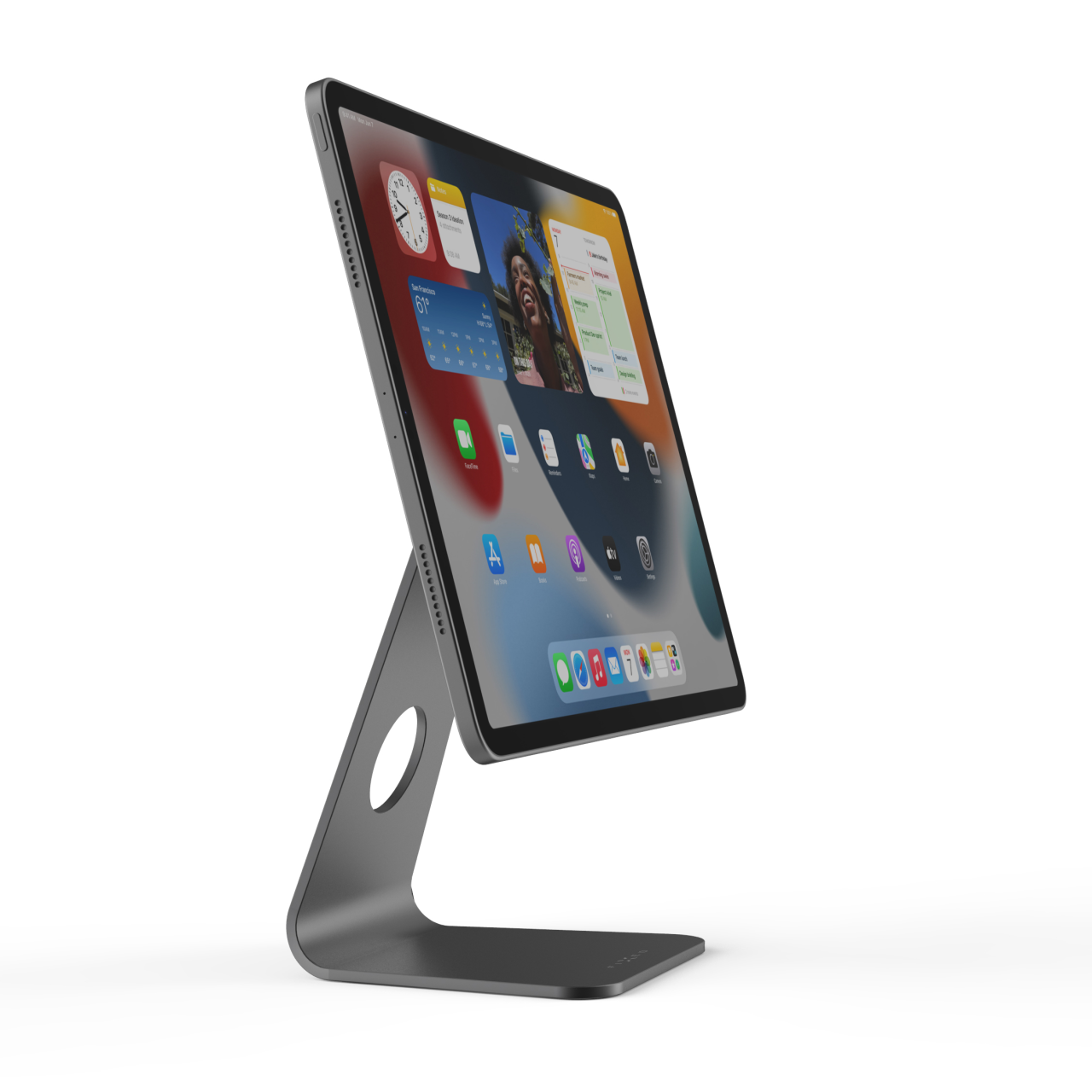 FIXED Hliníkový magnetický stojánek Frame pro Apple iPad Pro 12.9" (2018-2022) a iPad Air 13" (M2), space gray