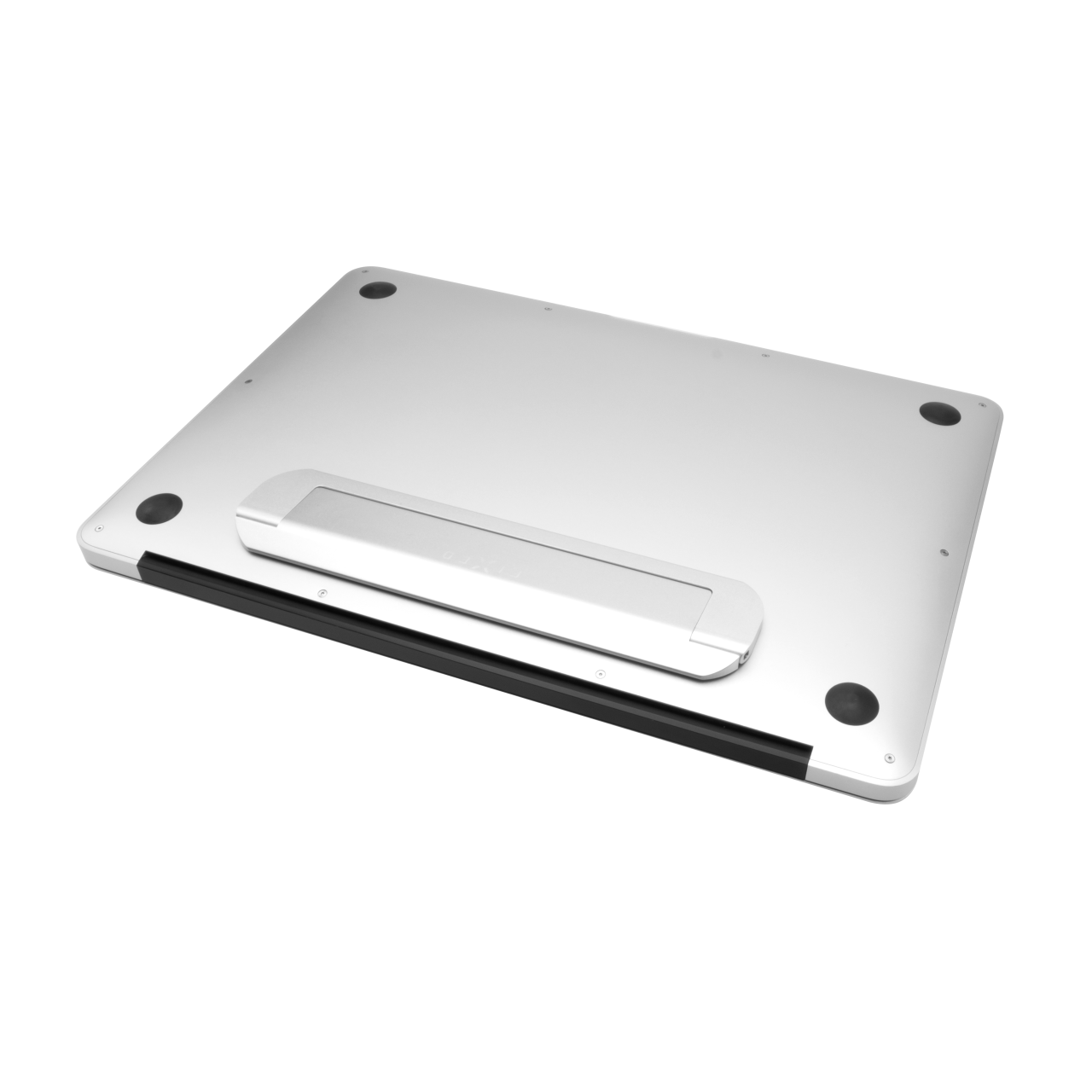 FIXED Nalepovací hliníkový stojánek Frame Mini pro notebooky a tablety, stříbrný