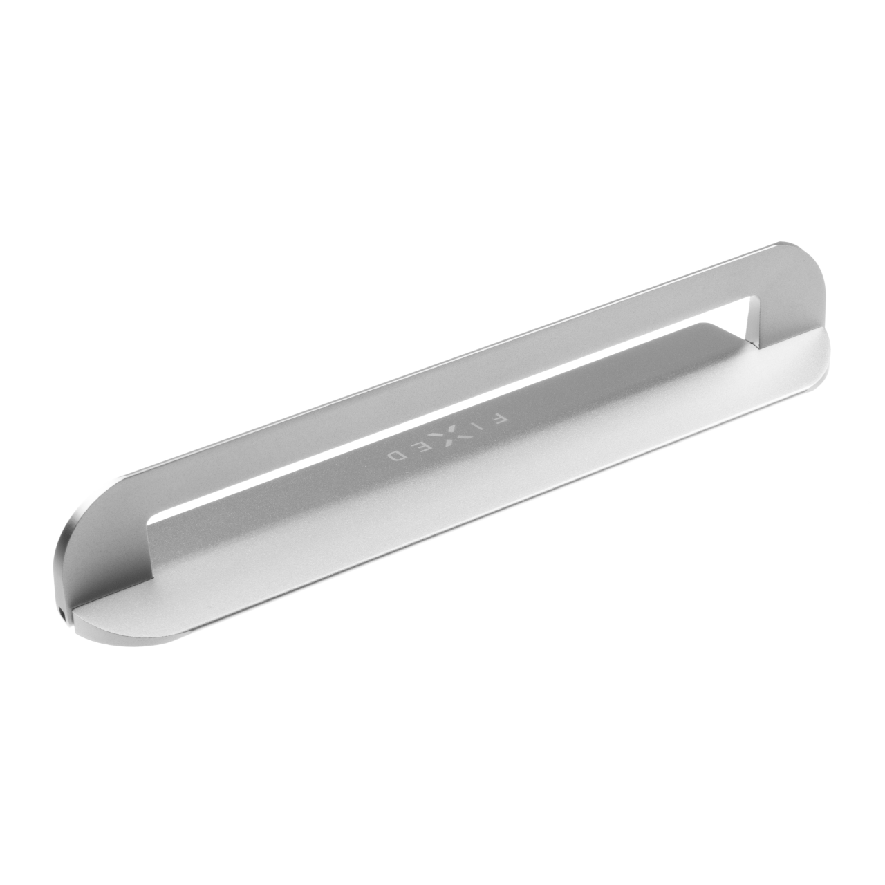 FIXED Nalepovací hliníkový stojánek Frame Mini pro notebooky a tablety, stříbrný