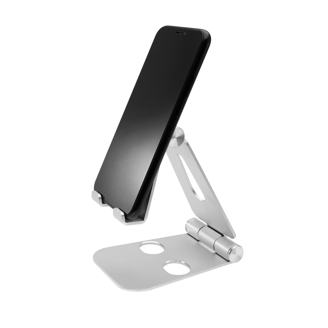 FIXED Hliníkový stojánek Frame PHONE na stůl pro mobilní telefony, stříbrný