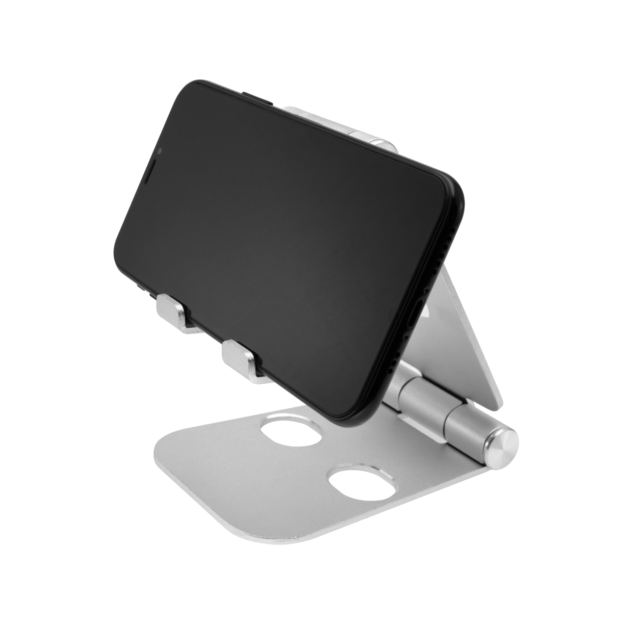 FIXED Hliníkový stojánek Frame PHONE na stůl pro mobilní telefony, stříbrný