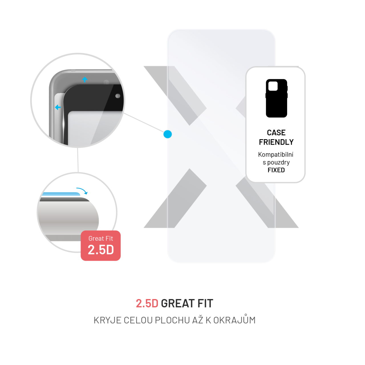 FIXED Ochranné tvrzené sklo pro Apple iPhone 15 Plus, čiré