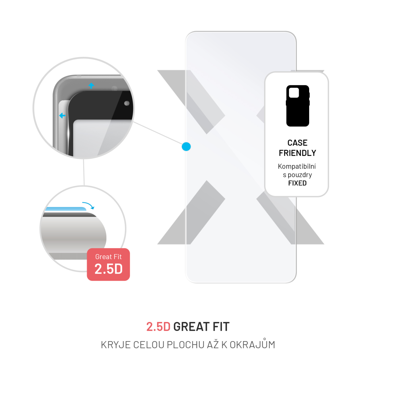 FIXED Ochranné tvrzené sklo pro Xiaomi Redmi A3/A3x/POCO C61, čiré