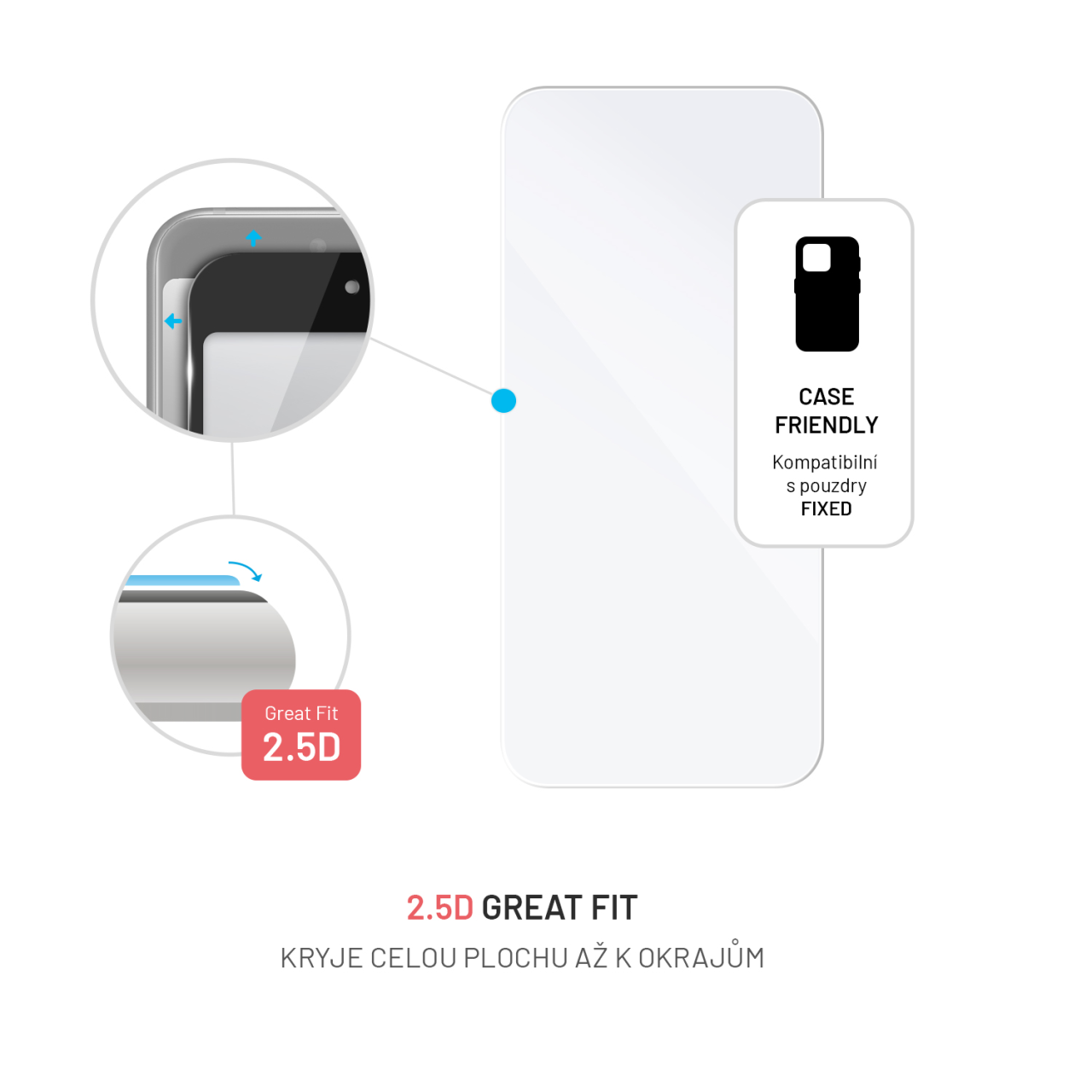 FIXED Ochranné tvrzené sklo pro Apple iPhone 16 Pro, čiré