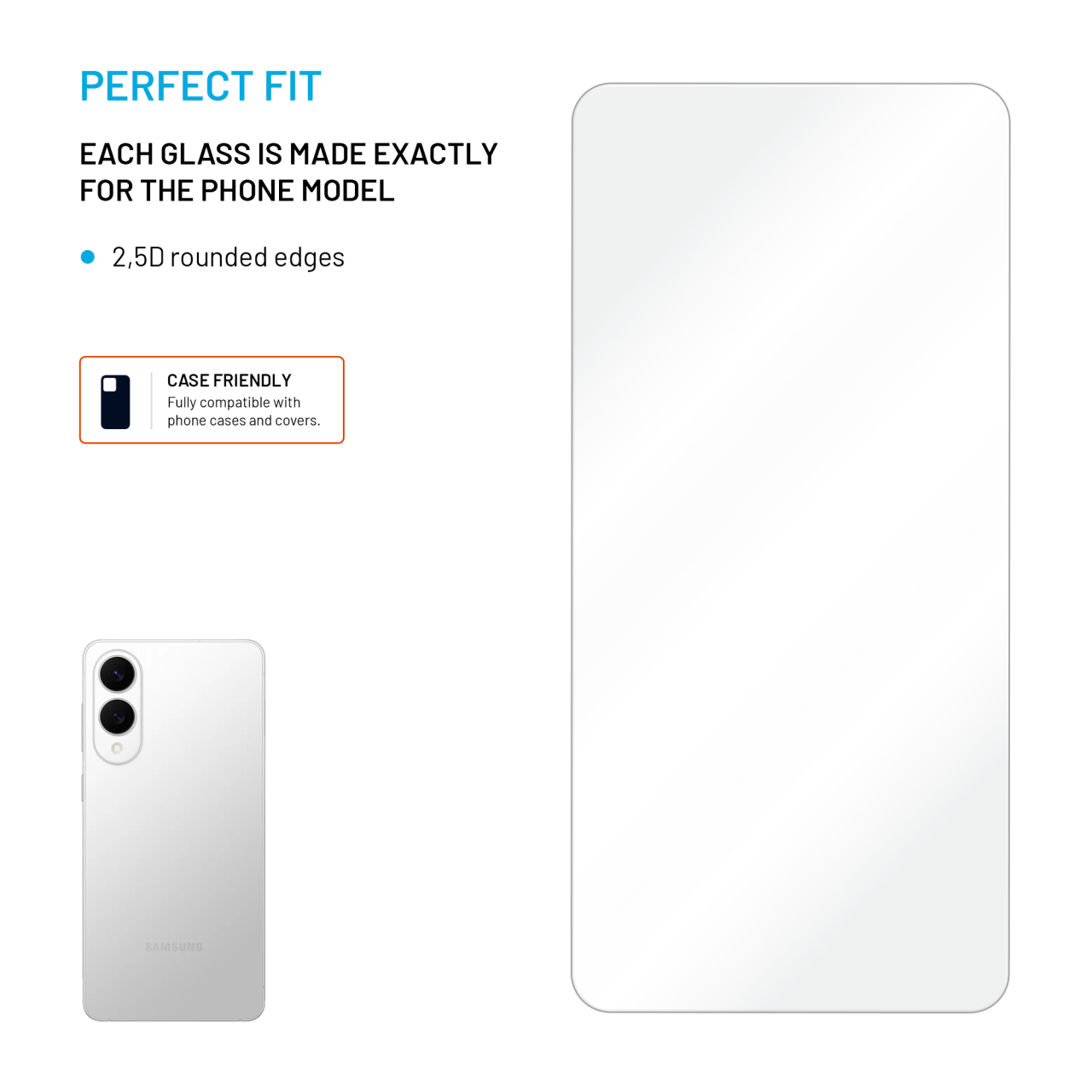 Tvrzené sklo FIXED – Samsung Galaxy S25 Edge 5G, čiré