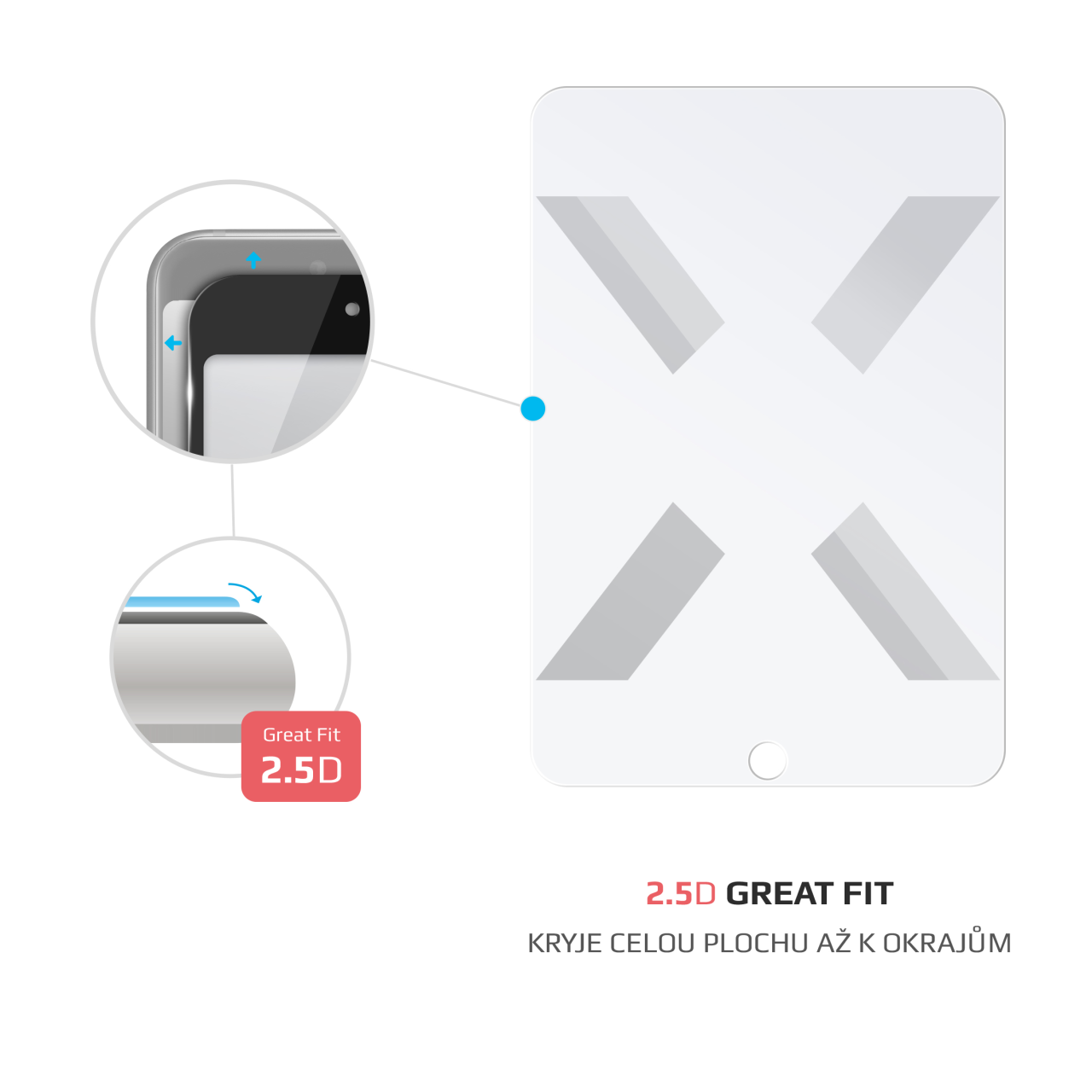FIXED Ochranné tvrzené sklo pro Apple iPad 10,2" (2019/2020/2021), čiré