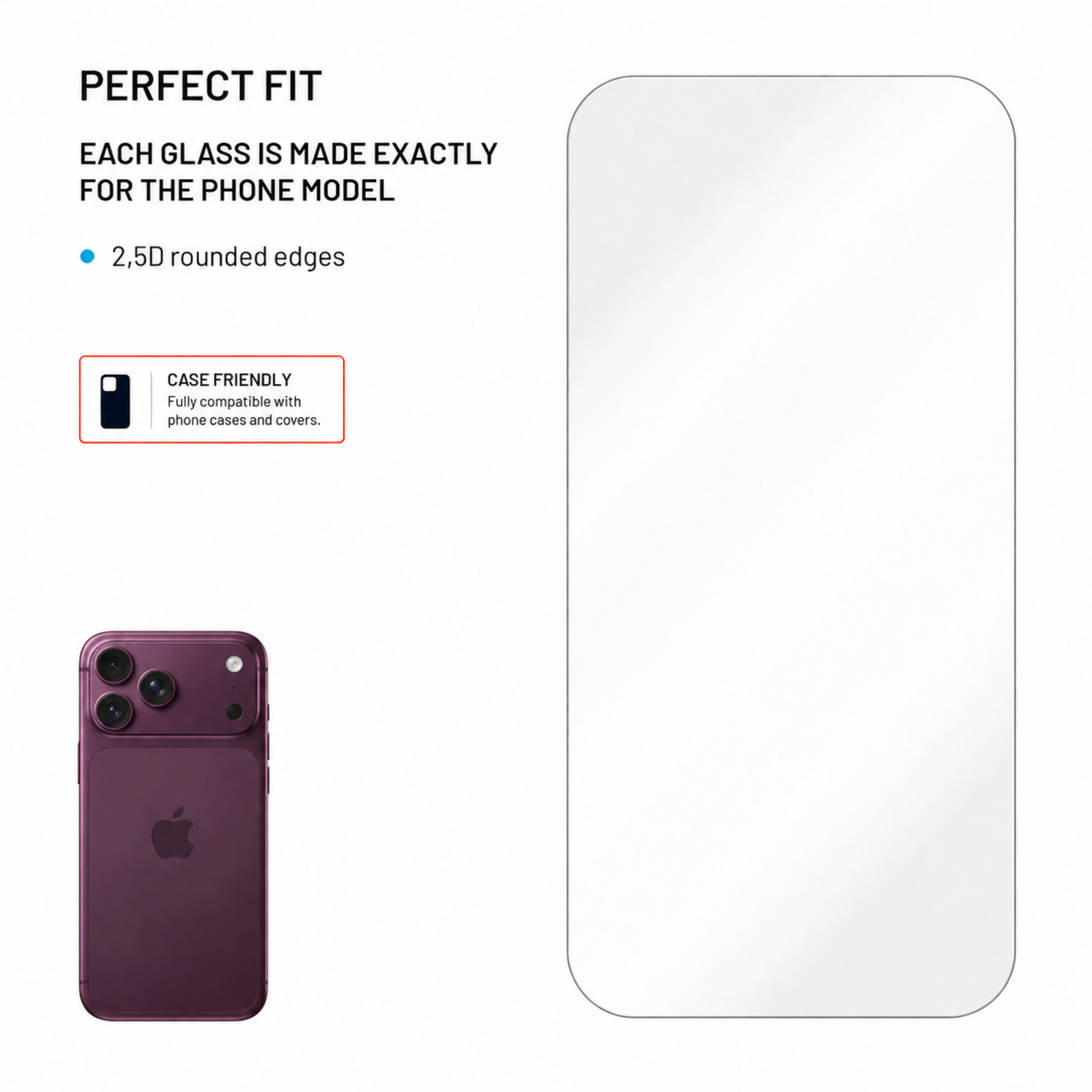 Tvrzené sklo na mobil Apple iPhone 18 Pro Max/17 Pro Max - Fixed, 2 ks, s aplikátorem, čiré