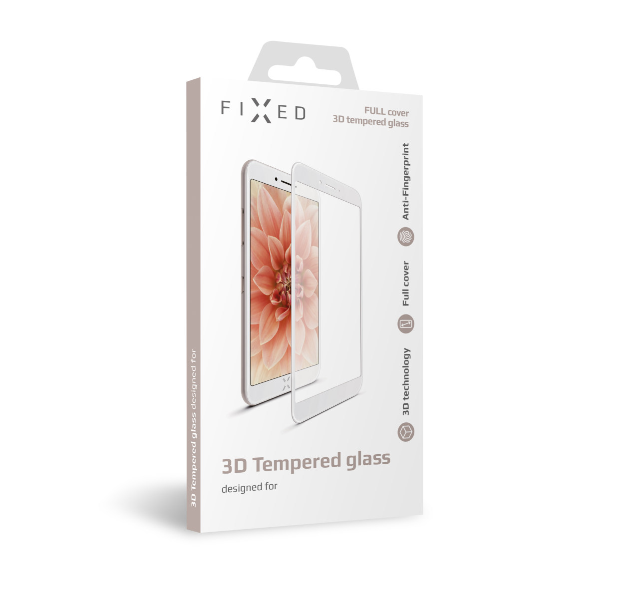 FIXED Ochranné tvrzené sklo 3D Full-Cover pro Apple iPhone 6/6S/7/8, s lepením přes celý displej, bílé, 0.33 mm