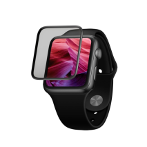 FIXED Ochranné tvrzené sklo 3D Full-Cover pro Apple Watch 40mm s aplikátorem, s lepením přes celý displej, černé
