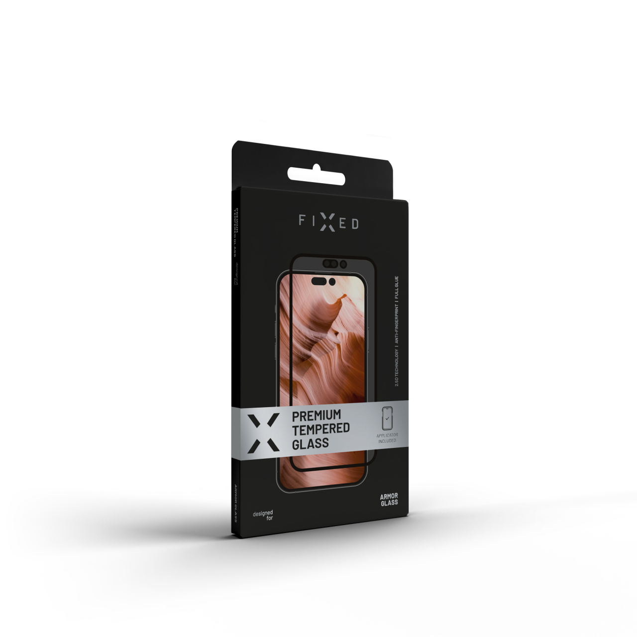 Ultra odolné tvrzené sklo na mobil Samsung Galaxy A54 5G - Fixed Armor, s aplikátorem, černý rámeček