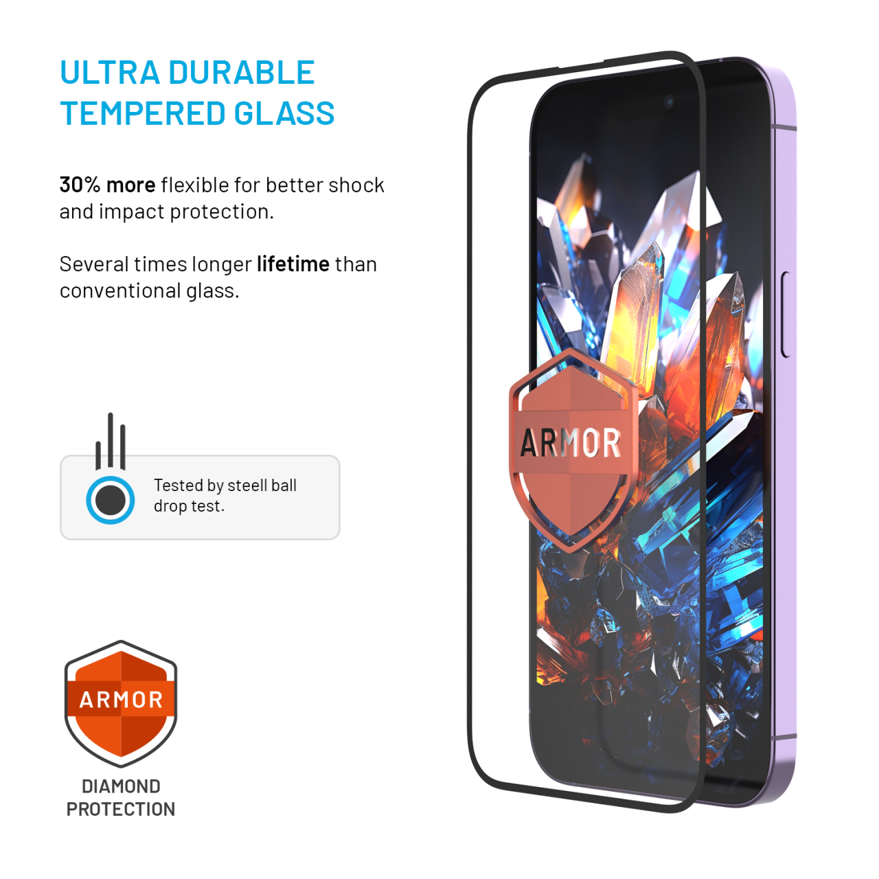 FIXED Ultra odolné tvrzené sklo Armor s Anti-dust aplikátorem a AR vrstvou pro Apple iPhone 16 Pro, černé