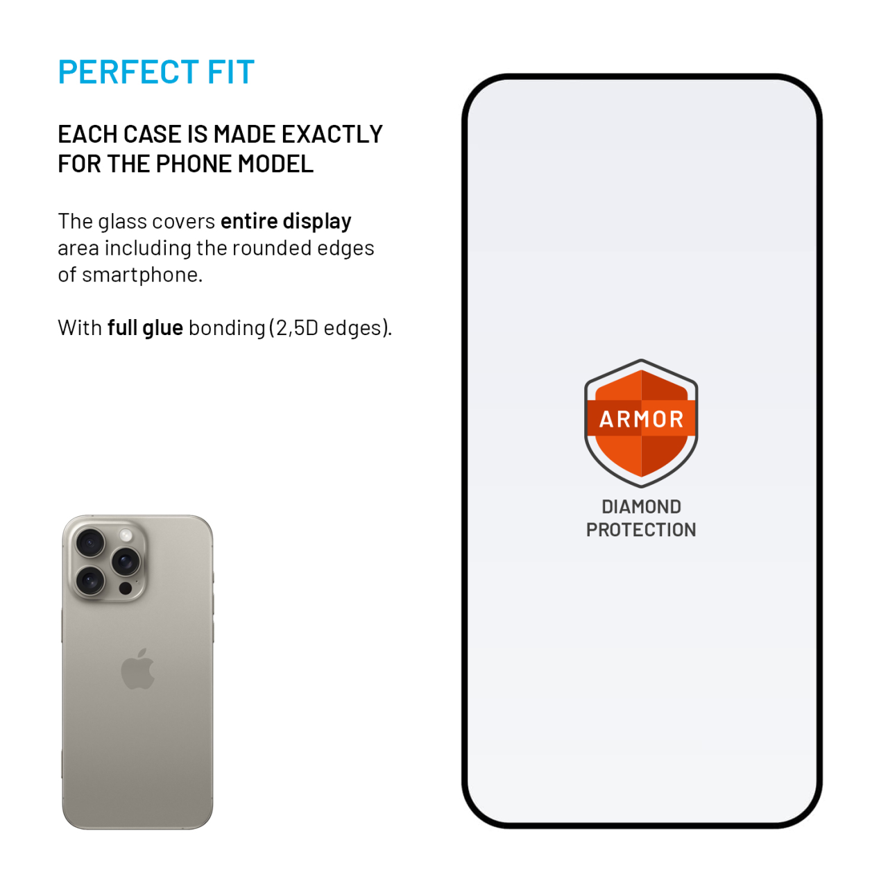 FIXED Ultra odolné tvrzené sklo Armor s Anti-dust aplikátorem a AR vrstvou pro Apple iPhone 16 Pro Max, černé