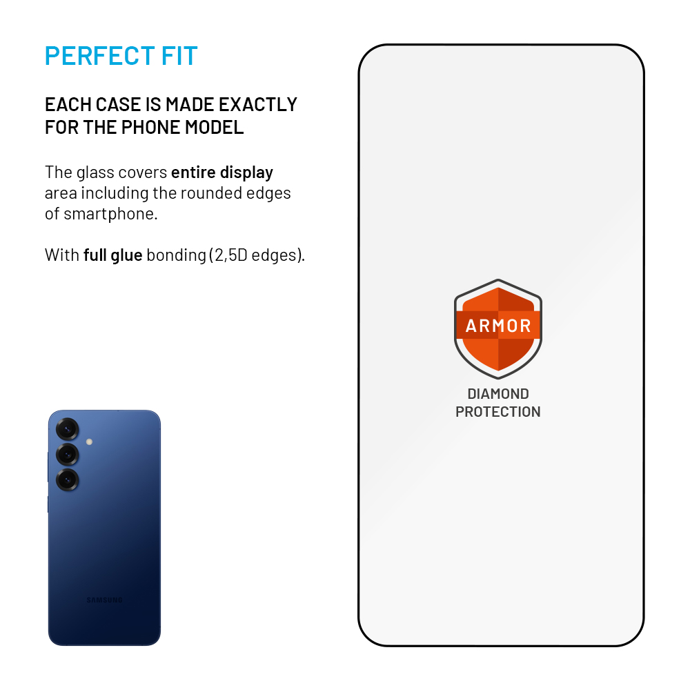 FIXED Ultra odolné tvrzené sklo Armor s Anti-dust aplikátorem a AR vrstvou pro Samsung Galaxy S24+/S25+, černé