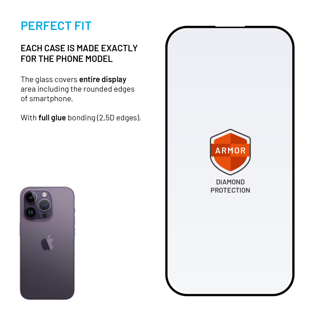 FIXED Ultra odolné tvrzené sklo Armor s Anti-dust aplikátorem a AR vrstvou pro Apple iPhone 14 Pro Max, černé
