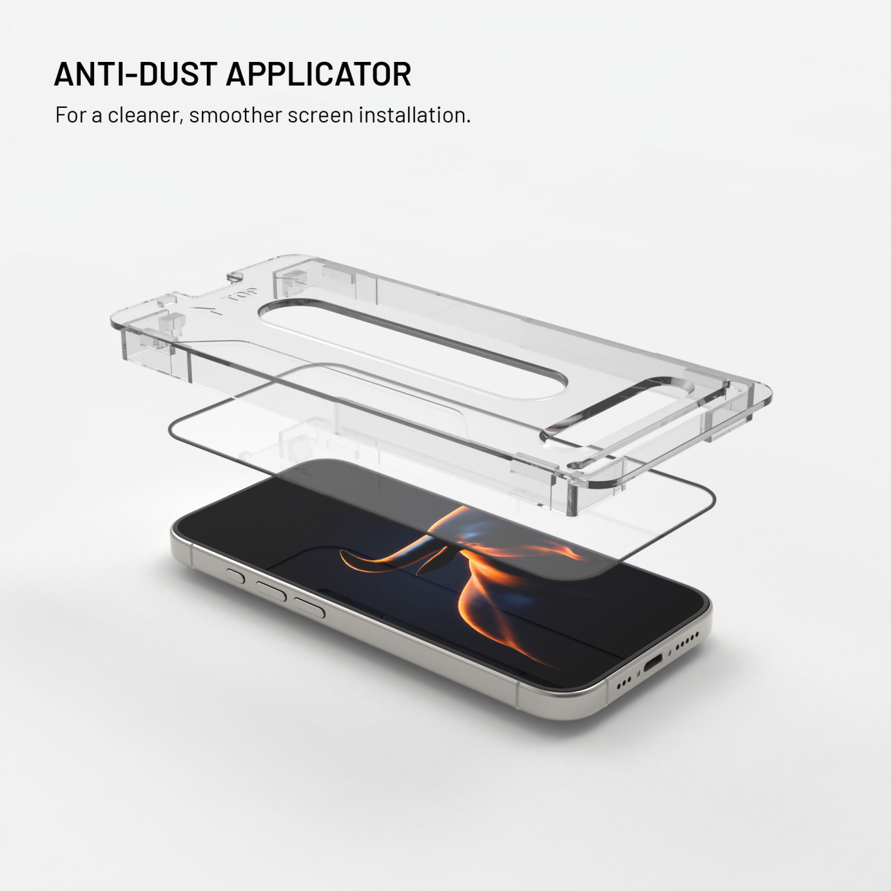 Ultra odolné tvrzené sklo na mobil Apple iPhone 16 - Fixed Long-Life, s aplikátorem, černý rámeček