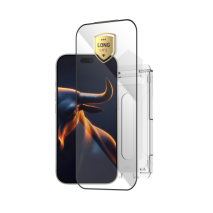 Ultra odolné tvrzené sklo na mobil Apple iPhone 18 Pro/17 Pro - Fixed Long-Life, s aplikátorem, černý rámeček