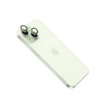 FIXED Ochranná skla čoček fotoaparátů Camera Glass pro Apple iPhone 15/15 Plus, světle zelená