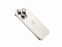 FIXED Ochranná skla čoček fotoaparátů Camera Glass pro Apple iPhone 15 Pro/15 Pro Max, stříbrná