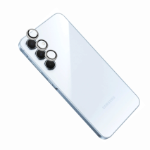 FIXED Ochranná skla čoček fotoaparátů Camera Glass pro Samsung Galaxy A55 5G, stříbrná