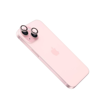 FIXED Ochranná skla čoček fotoaparátů Camera Glass pro Apple iPhone 16/16 Plus, růžová