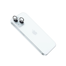 FIXED Ochranná skla čoček fotoaparátů Camera Glass pro Apple iPhone 16/16 Plus, stříbrná