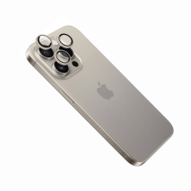 FIXED Ochranná skla čoček fotoaparátů Camera Glass pro Apple iPhone 16 Pro/16 Pro Max, přírodní titan